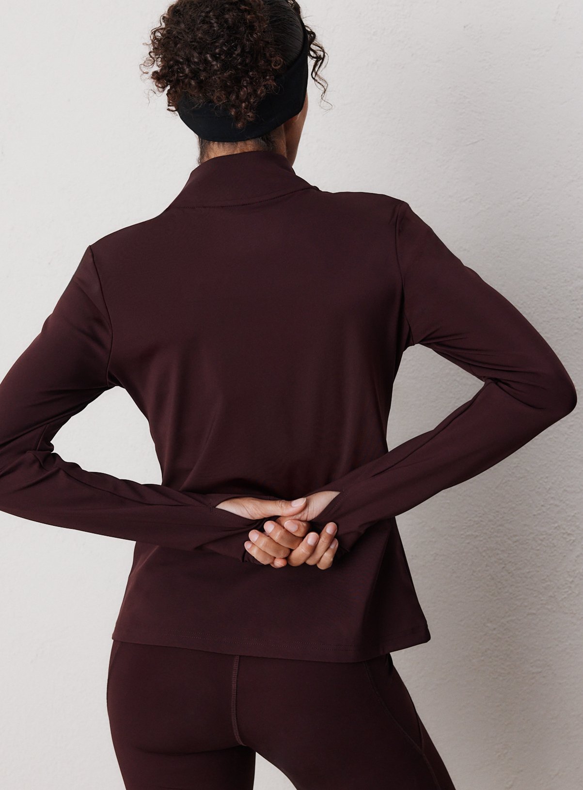 REAKTIV Dark Red Long Sleeve Funnel Neck Zip Through Jacket XXL - Image 4 thumbnail